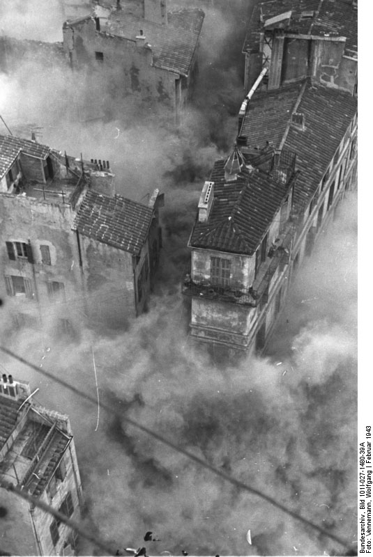 Quai du port, côté Saint Jean, février 1943, explosions